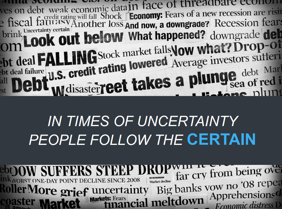newspaper clippings about uncertainty