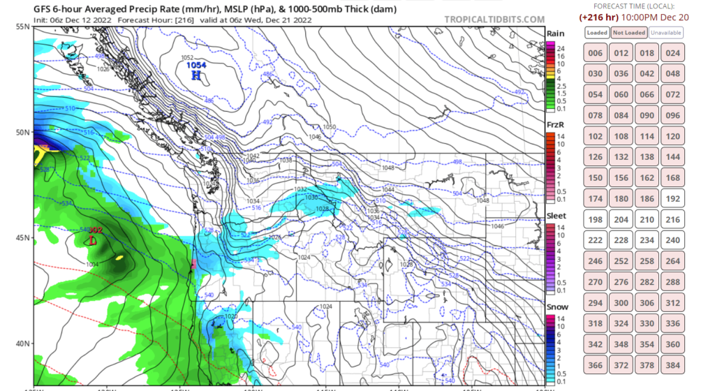 snow forecast Tahoe