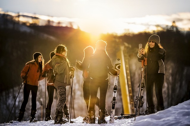 a group of skiers
