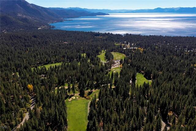 drone shot of Lake Tahoe from a house for sale Incline Village