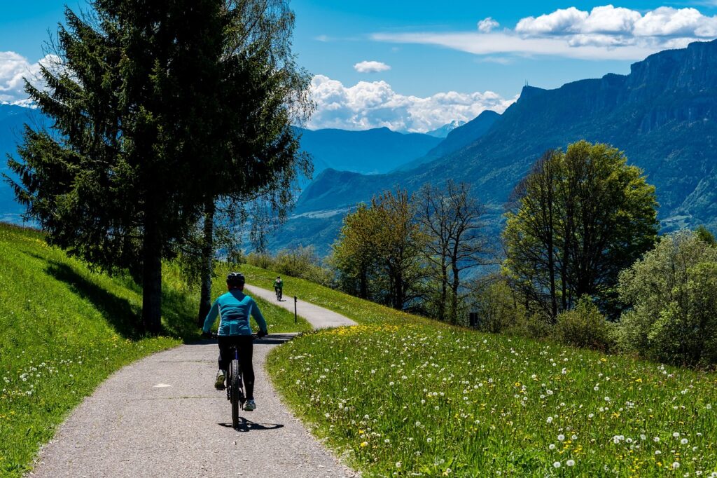 bike trail in mountains